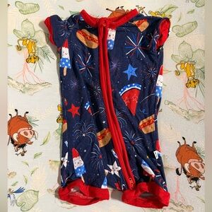 Little Sleepies Snacks & Sparkles 0-3m Shorty